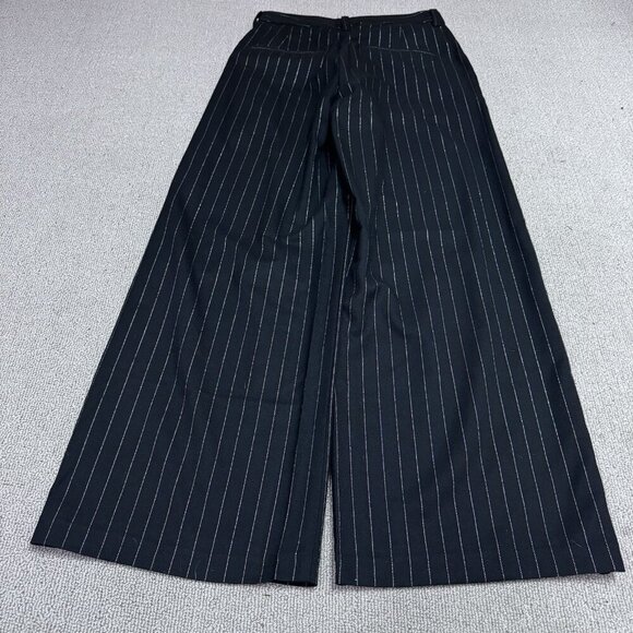 Gap Pants Black Pinstripe Pockets Women’s Size 4 Petite - Picture 9 of 12